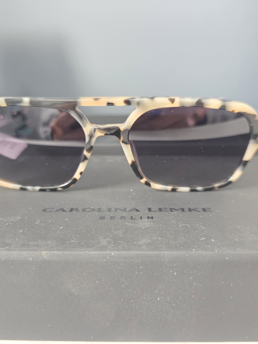 Carolina Lemke Beige Tortoiseshell Sunglasses - Women